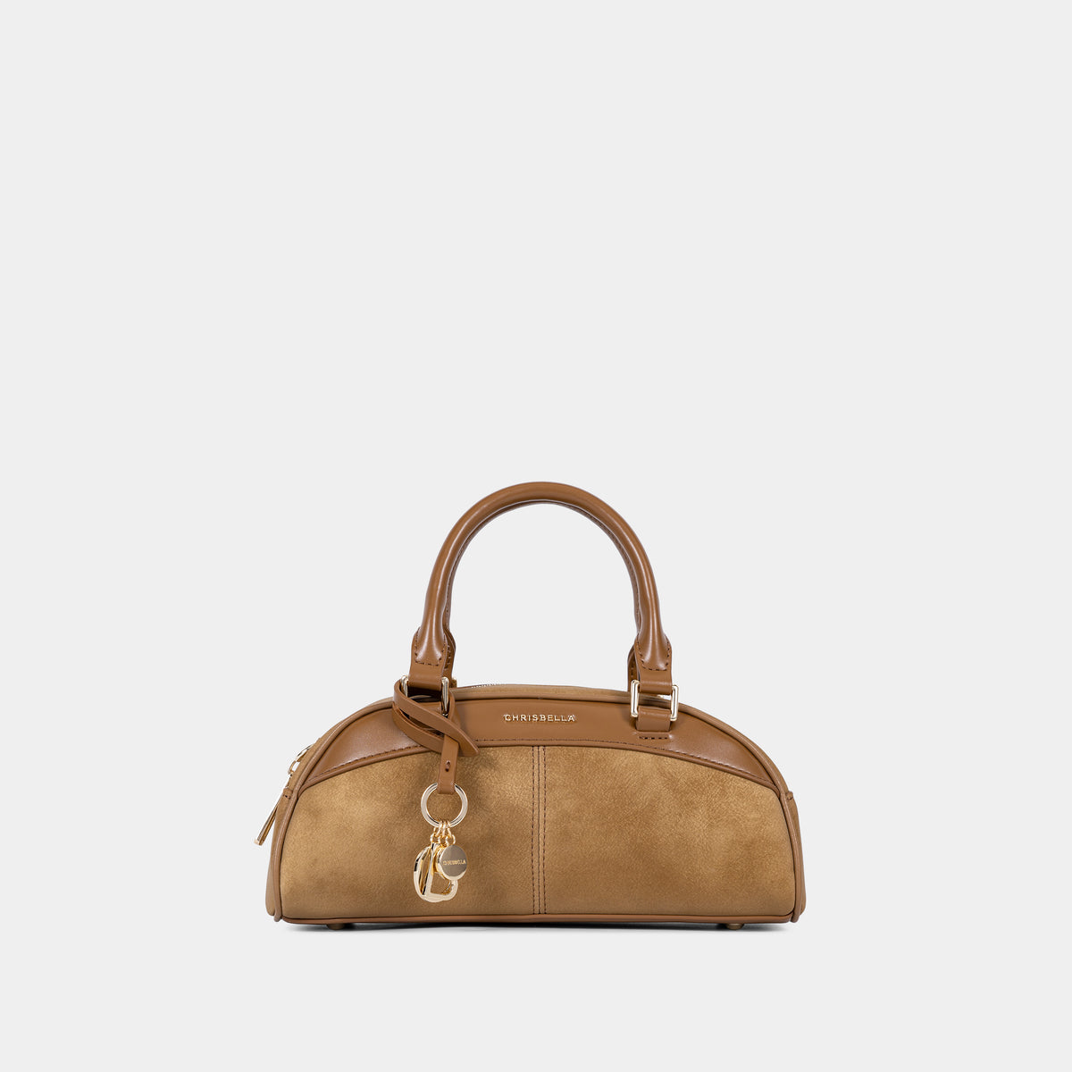 Compact Dome Satchel Bag with Shoulder Strap