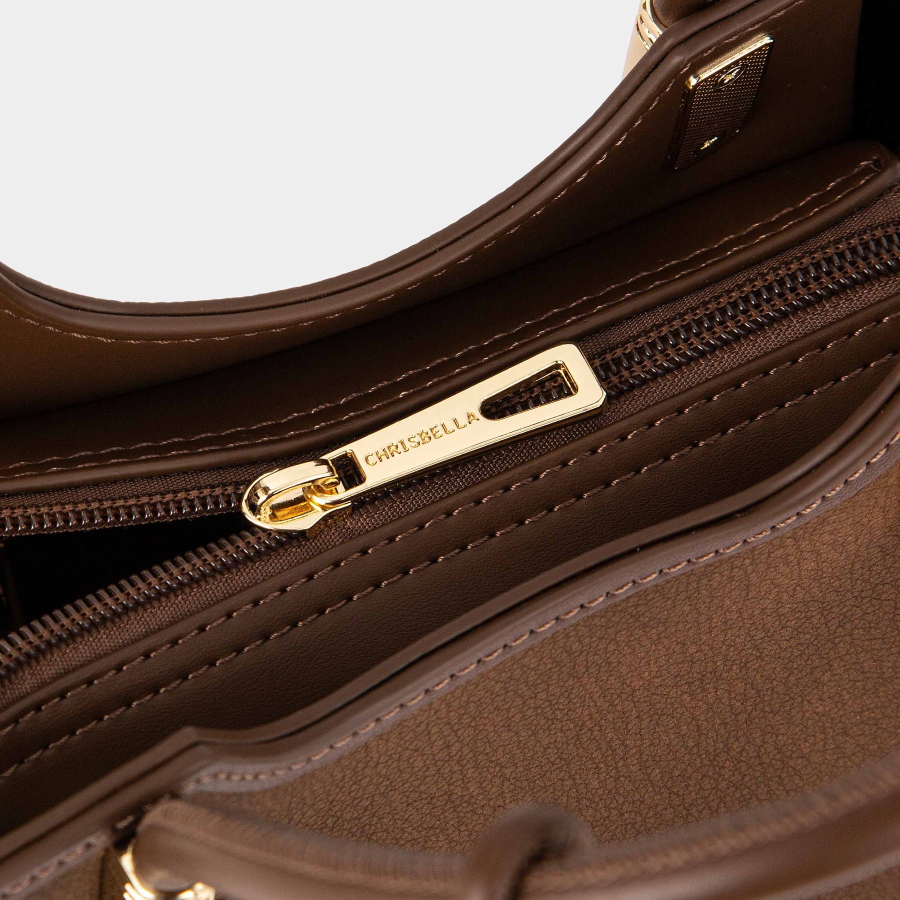 Charm Detail Double-Handle Satchel Bag