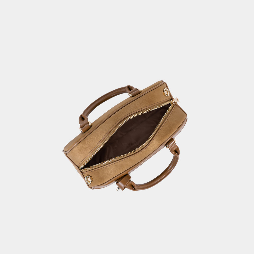Compact Dome Satchel Bag with Shoulder Strap