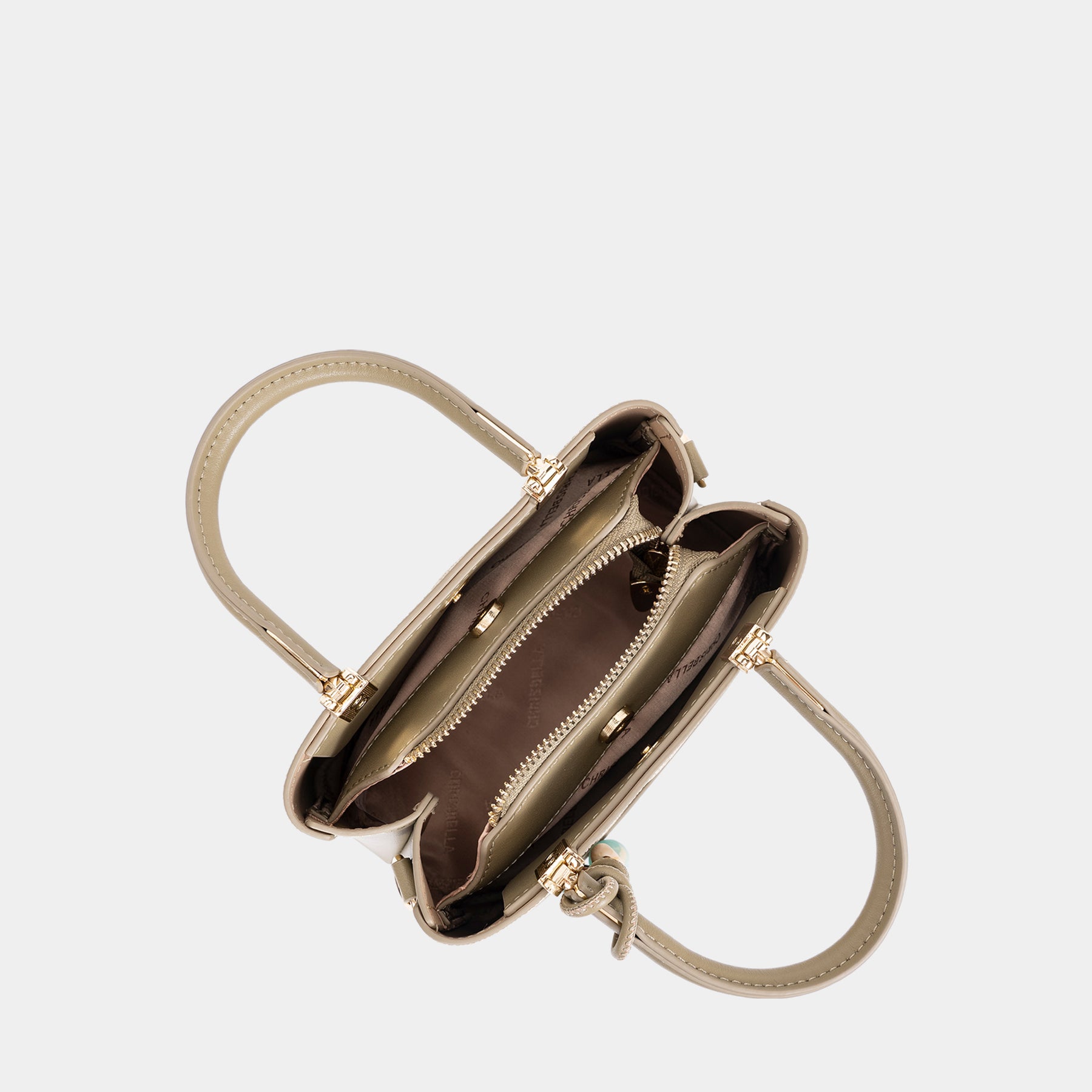 Mini Satchel Bag with Decorative Charm