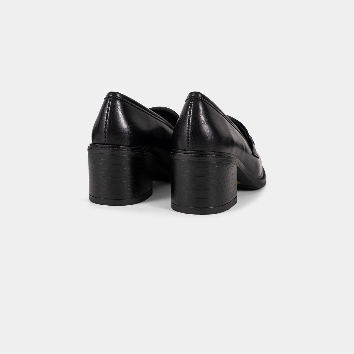 Mocassins à Talon Carré avec Boucle Métallique