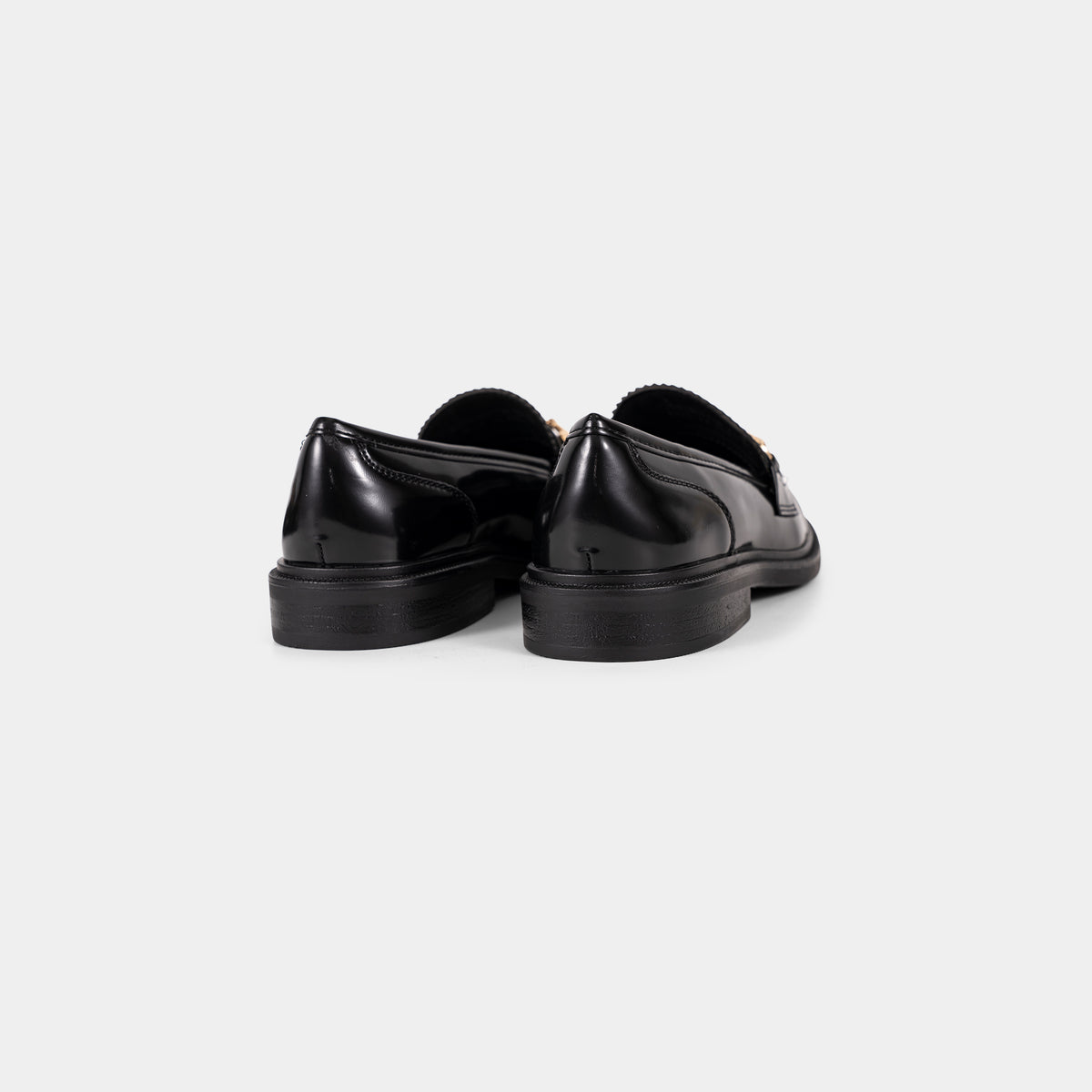 Mocassins en PU avec Chaîne Dorée
