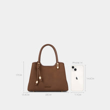 Charm Detail Double-Handle Satchel Bag