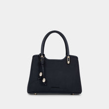 Charm Detail Double-Handle Satchel Bag