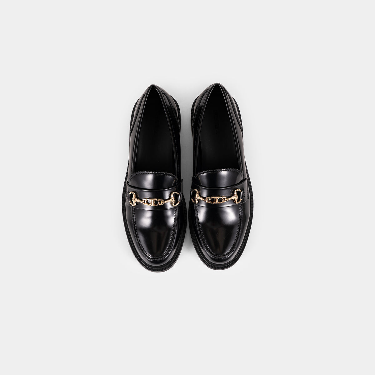 Mocassins en PU avec Chaîne Dorée
