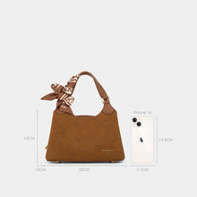 Scarf-Handle Double-Handle Satchel Bag
