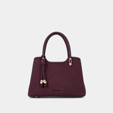 Charm Detail Double-Handle Satchel Bag