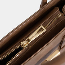 Structured PVC Double-Handle Satchel