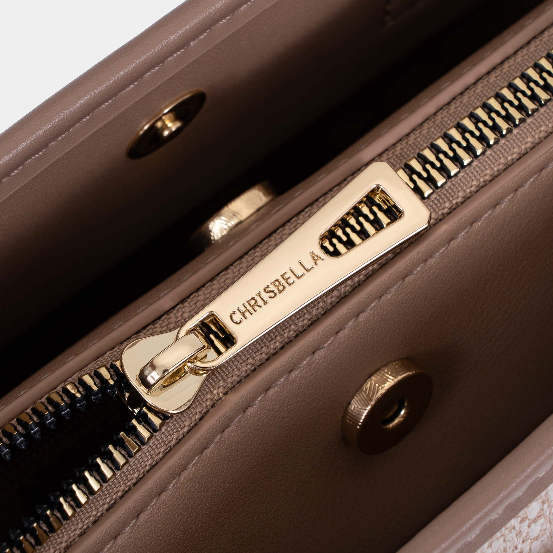 Charm Detail Satchel with Card Pouch