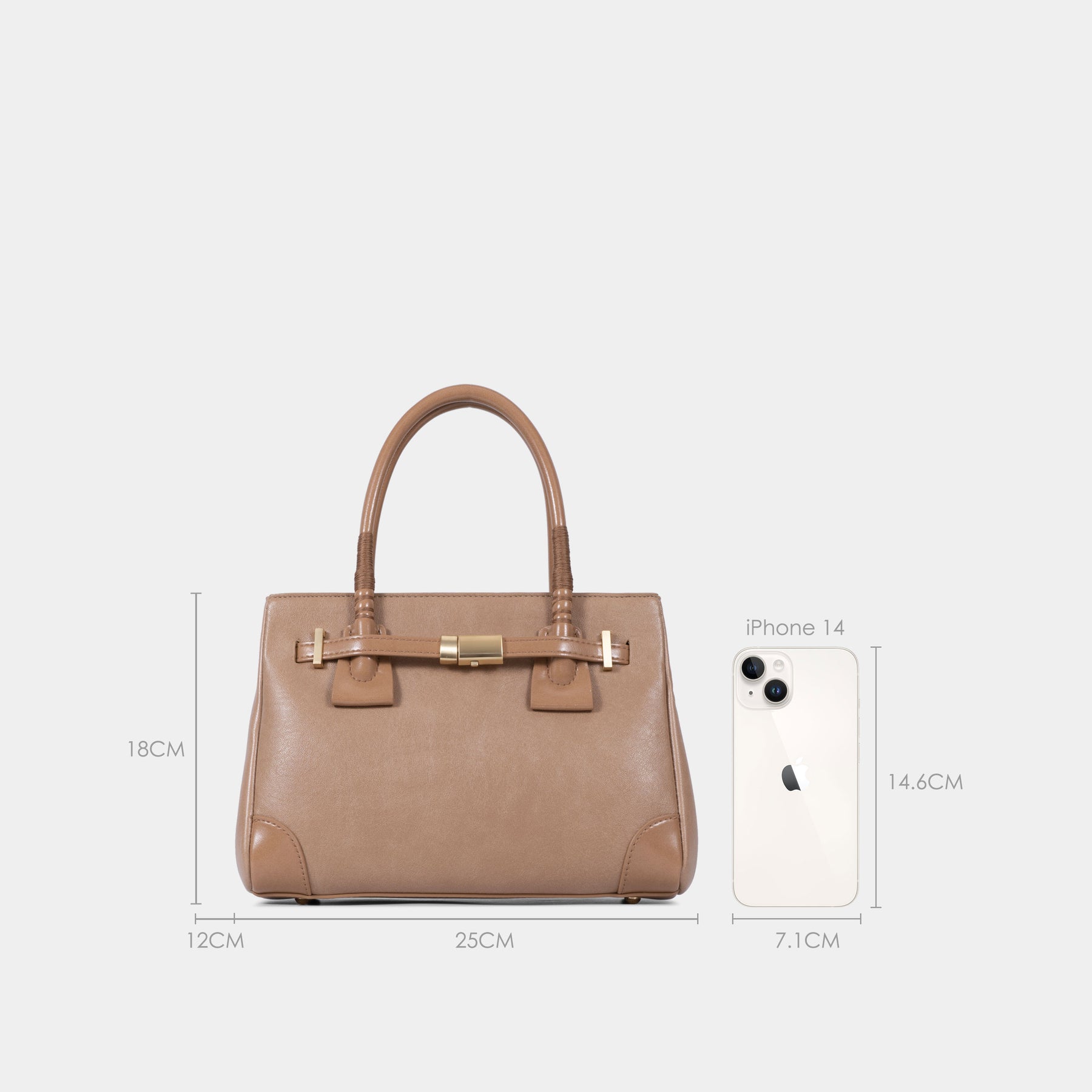Structured PVC Double-Handle Satchel
