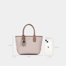Charm Detail Satchel with Card Pouch