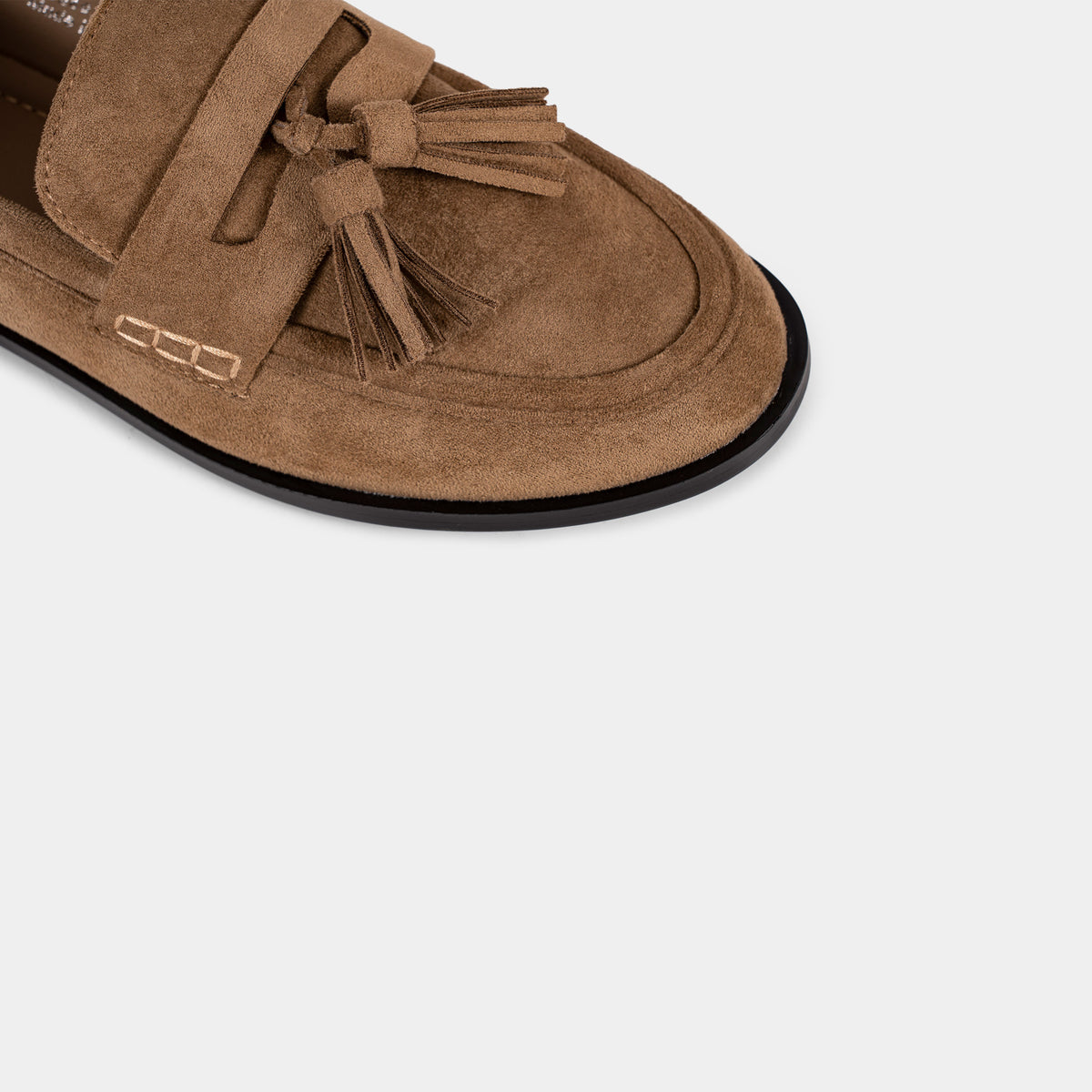 Mocassins Effet Suédine avec Pampilles