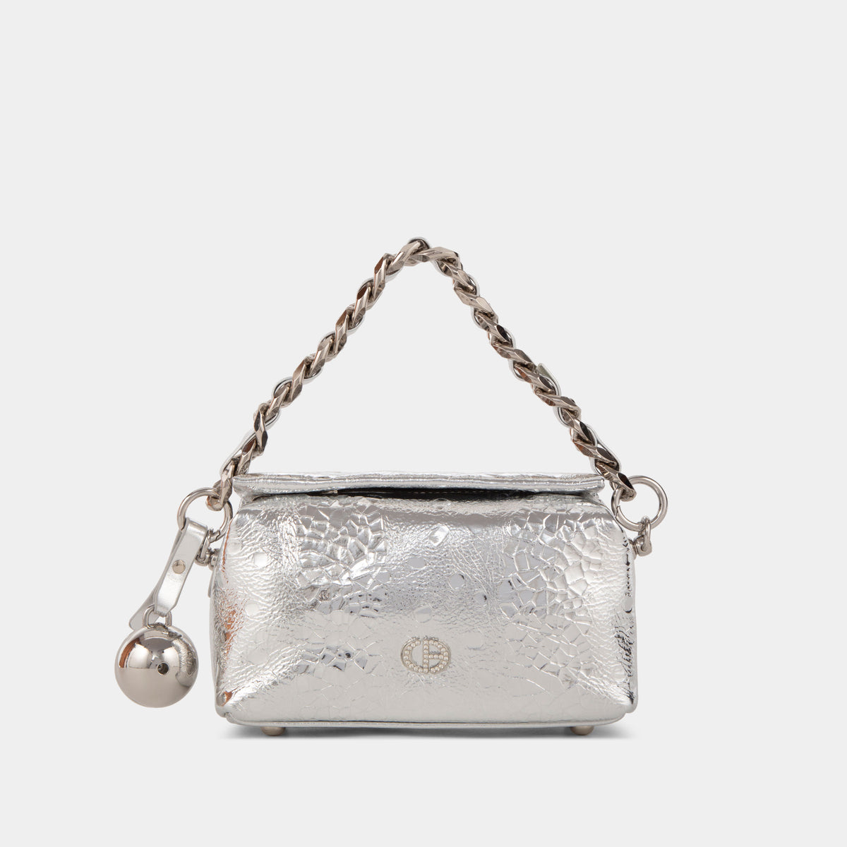Mini Sac en Cuir Effet Lustré à Poignée
