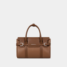 Belted Double-Handle Satchel with Card Pouch