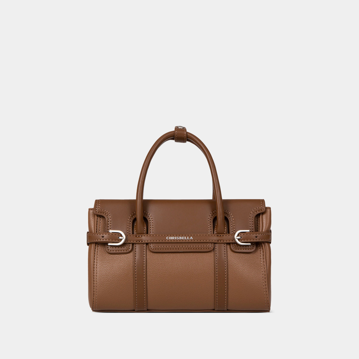 Sac à Double Poignée avec Détail Ceinture