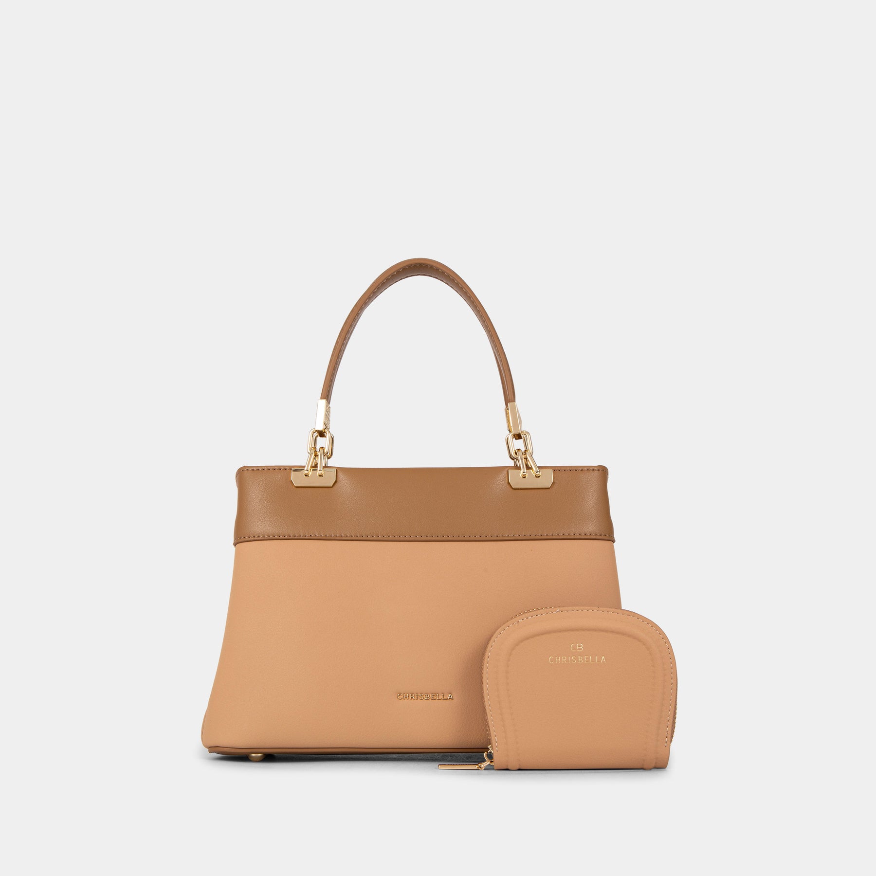 Structured Top-Handle Satchel with Card Pouch