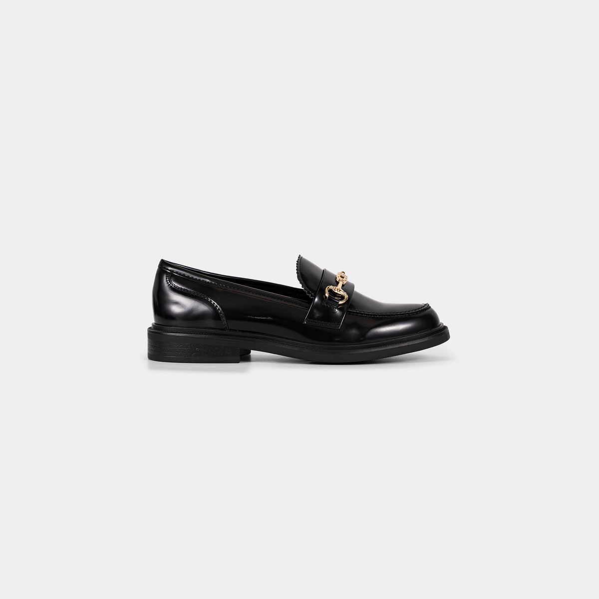 Mocassins en PU avec Chaîne Dorée
