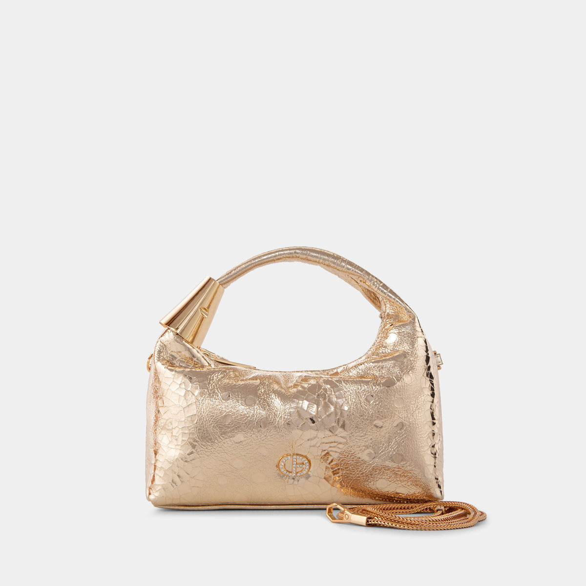Mini Sac en Cuir Effet Lustré avec Chaîne