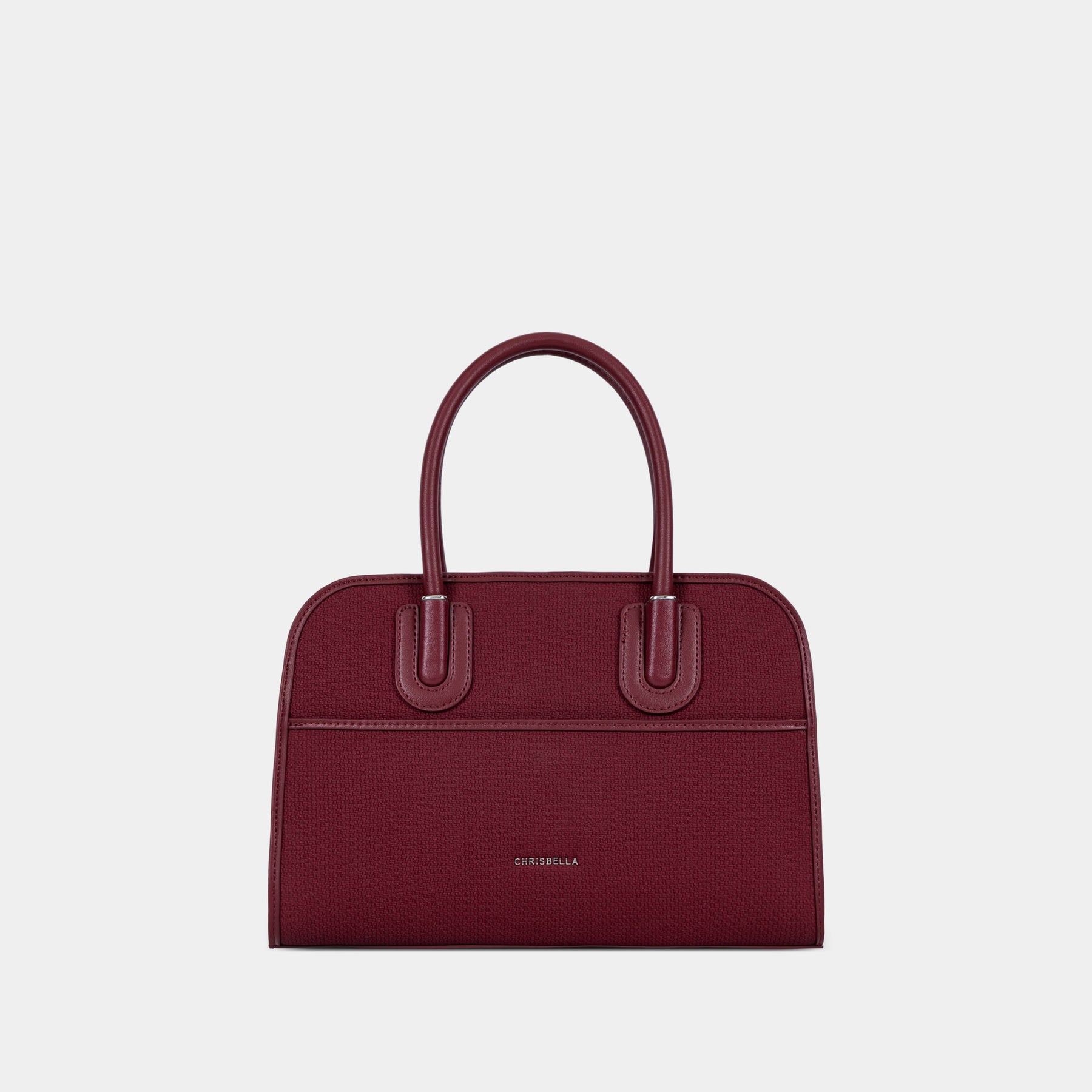 Structured Double-Handle Satchel Bag