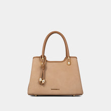 Charm Detail Double-Handle Satchel Bag