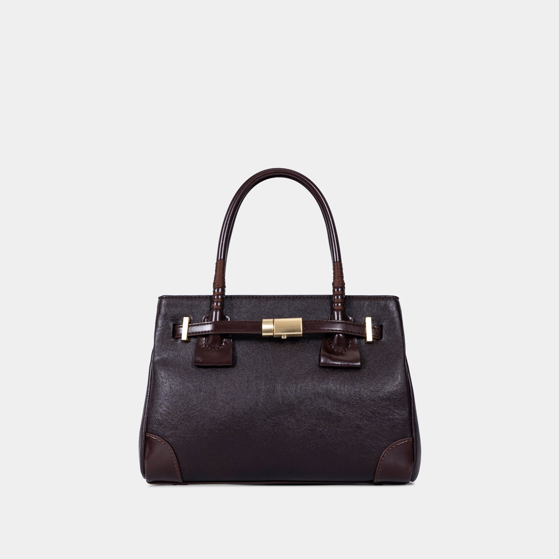Structured PVC Double-Handle Satchel
