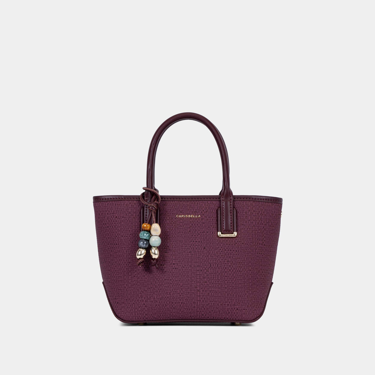 Sac Structuré avec Breloque et Pochette à Cartes