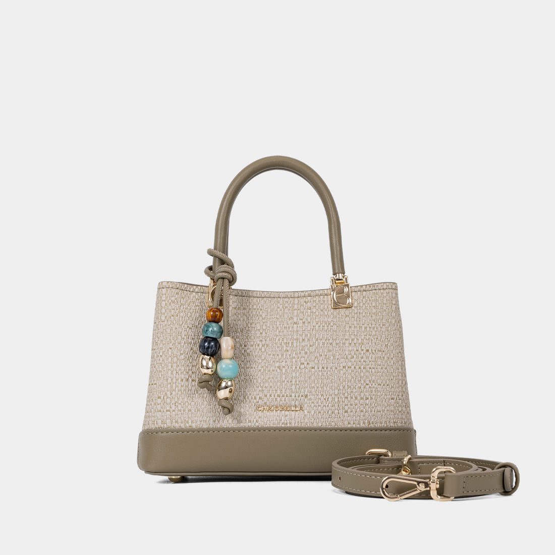 Mini Satchel Bag with Decorative Charm