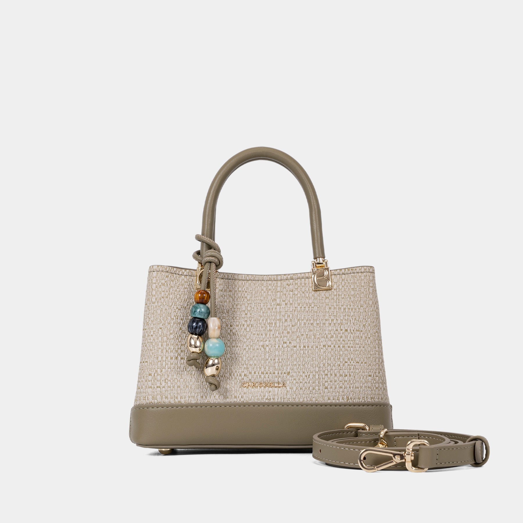 Mini Satchel Bag with Decorative Charm