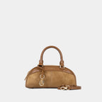 Compact Dome Satchel Bag with Shoulder Strap