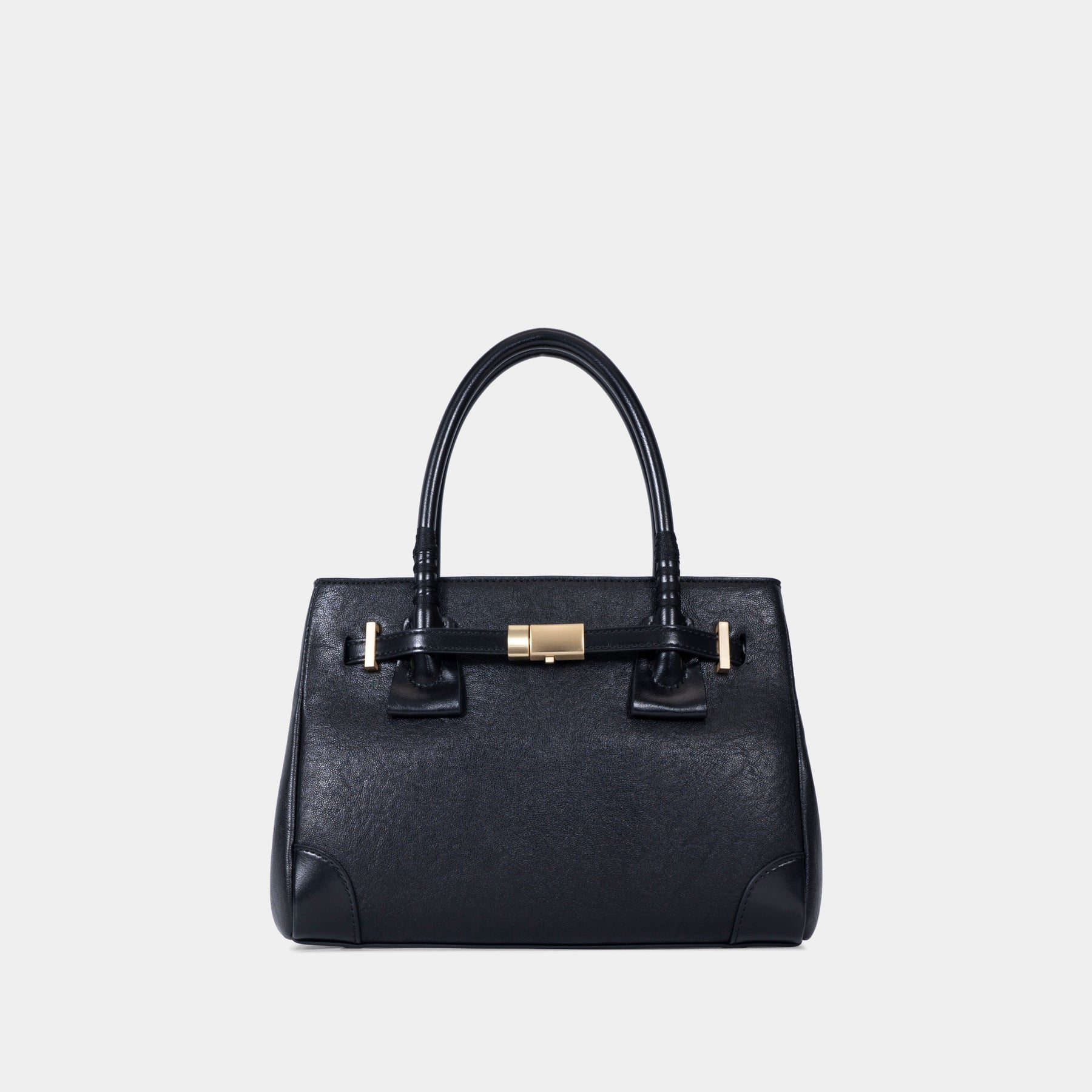 Structured PVC Double-Handle Satchel