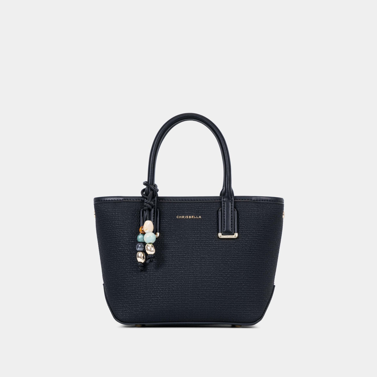 Sac Structuré avec Breloque et Pochette à Cartes