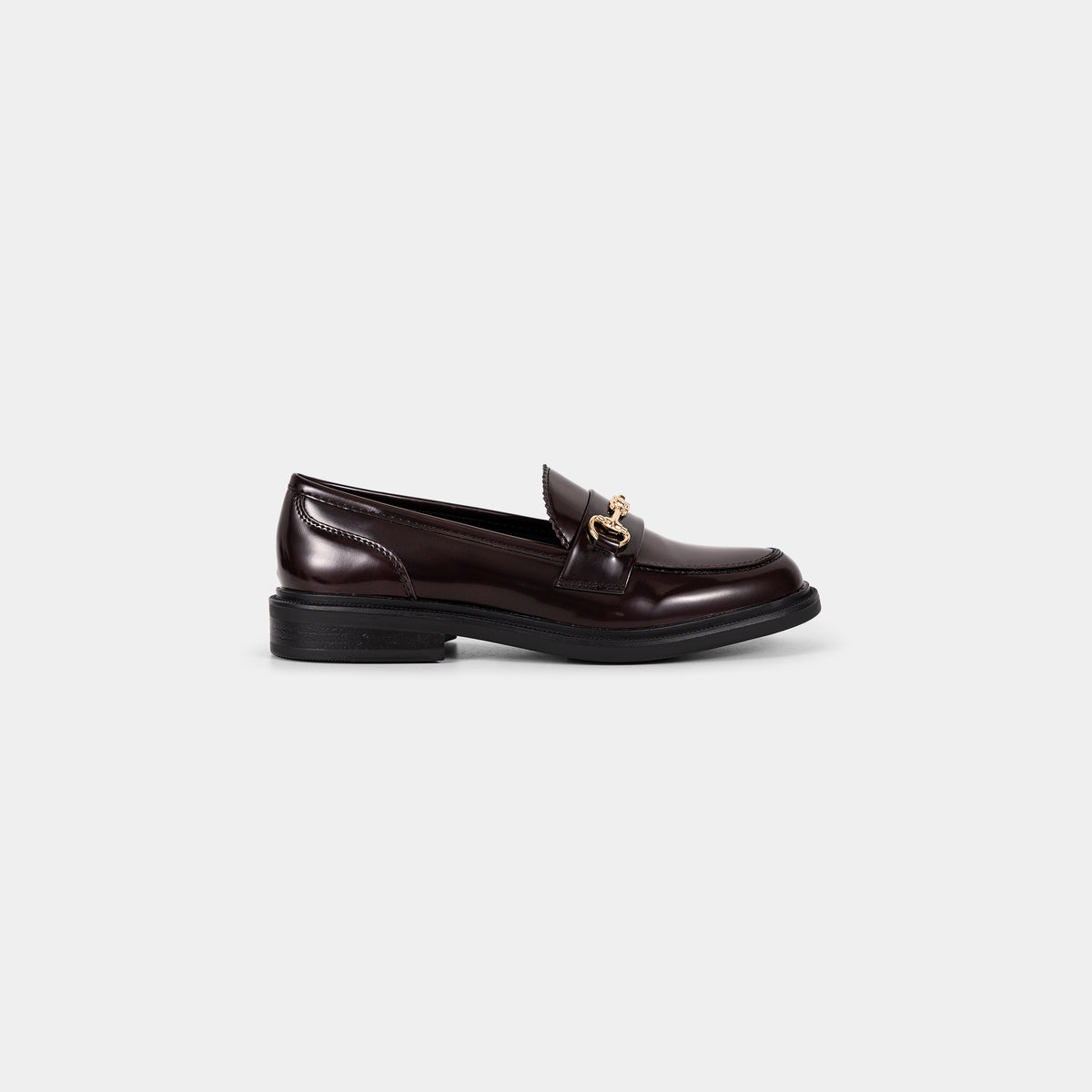 Mocassins en PU avec Chaîne Dorée