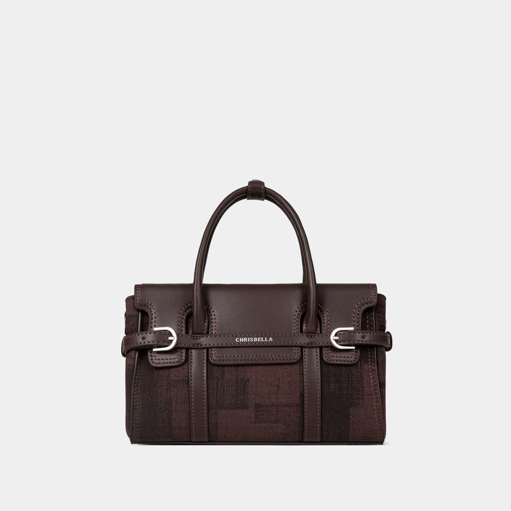 Sac à Double Poignée avec Détail Ceinture