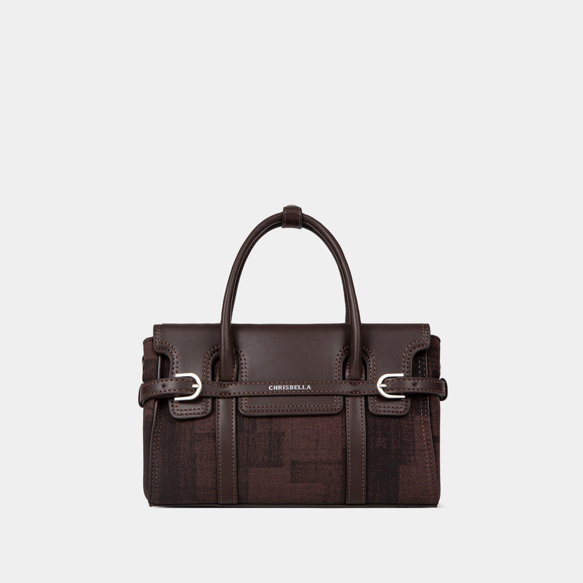 Sac à Double Poignée avec Détail Ceinture