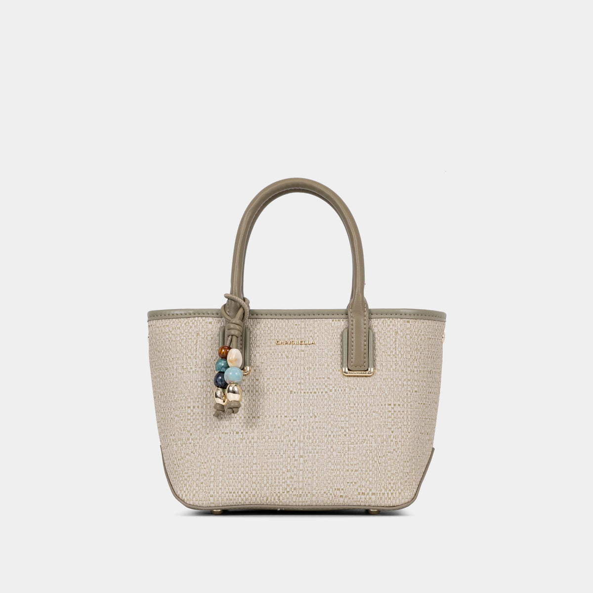 Sac Structuré avec Breloque et Pochette à Cartes
