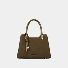 Charm Detail Double-Handle Satchel Bag