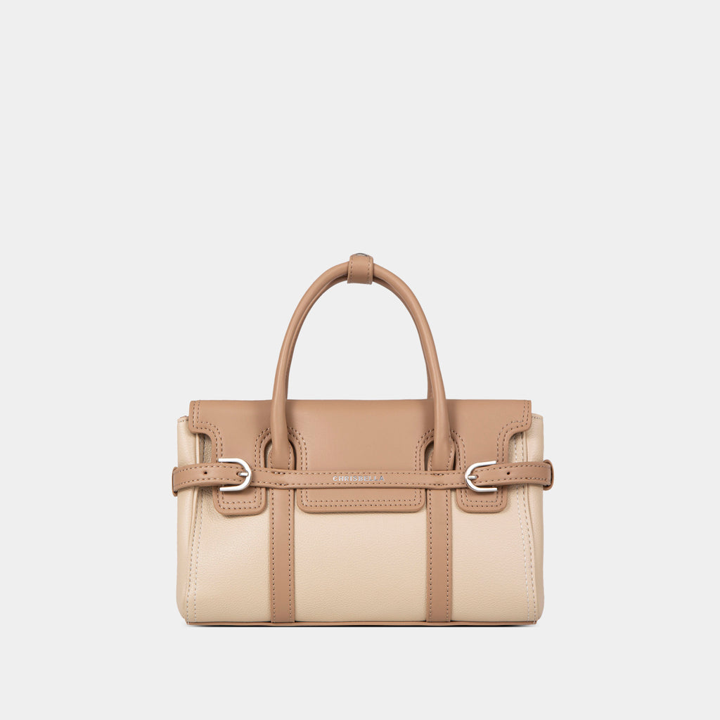 Sac à Double Poignée avec Détail Ceinture