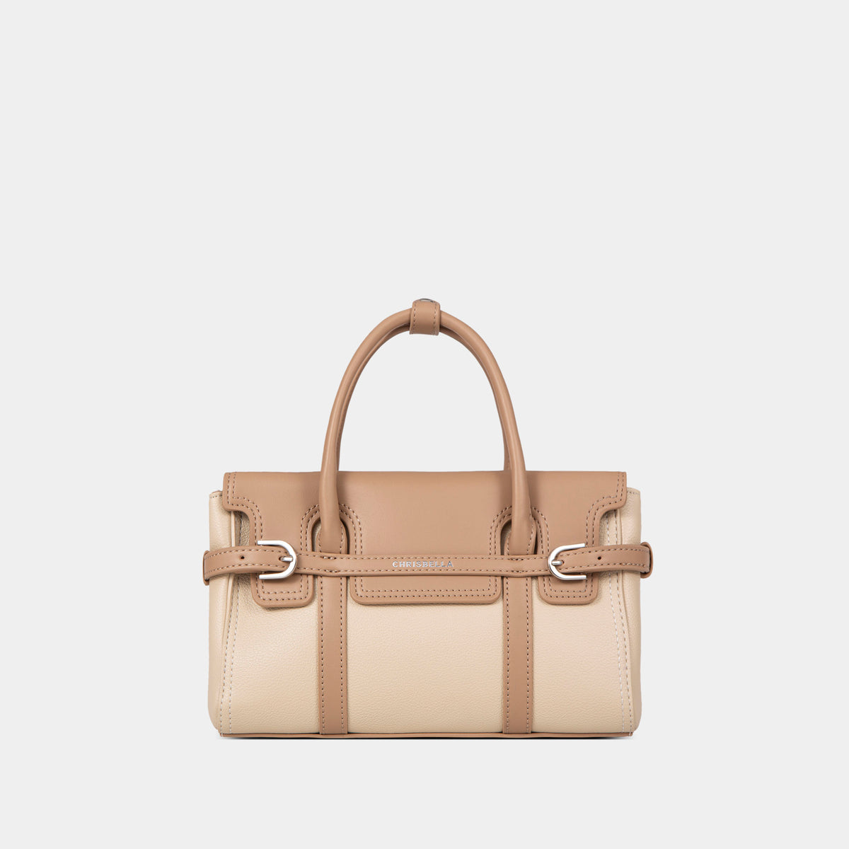 Sac à Double Poignée avec Détail Ceinture