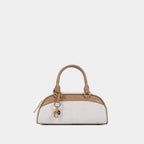 Compact Dome Satchel Bag with Shoulder Strap