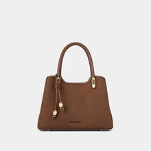 Charm Detail Double-Handle Satchel Bag