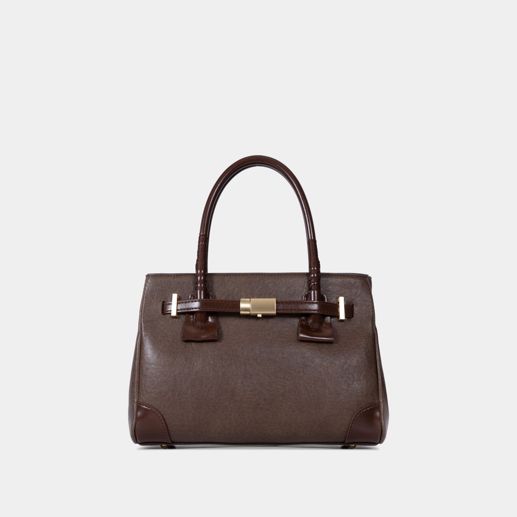 Structured PVC Double-Handle Satchel