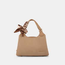 Scarf-Handle Double-Handle Satchel Bag