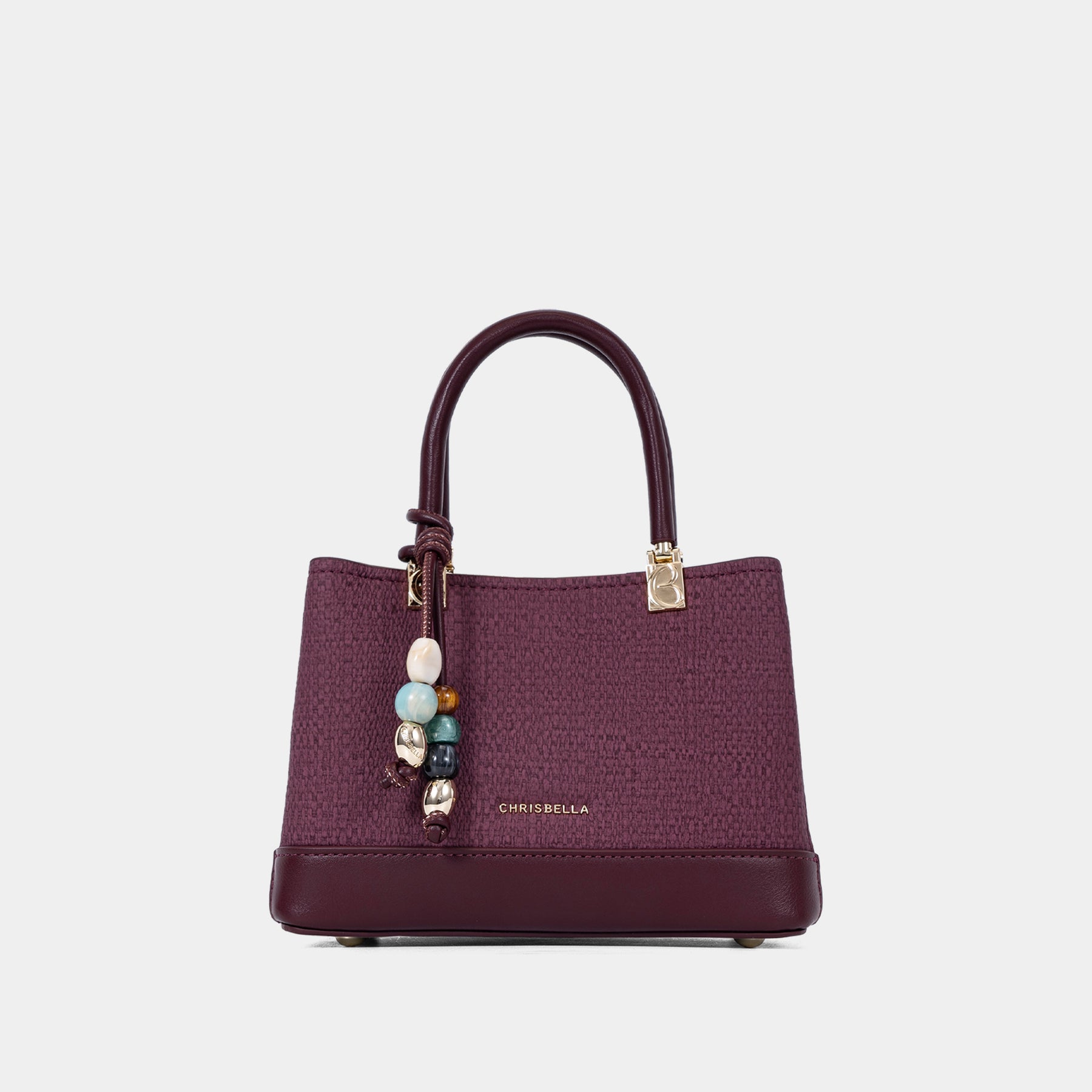 Mini Satchel Bag with Decorative Charm