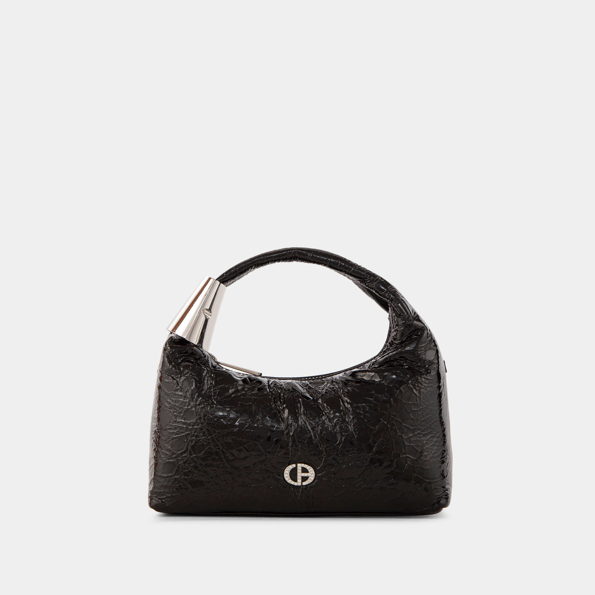 Mini Sac en Cuir Effet Lustré avec Chaîne