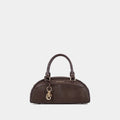 Compact Dome Satchel Bag with Shoulder Strap