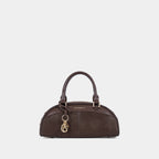 Compact Dome Satchel Bag with Shoulder Strap