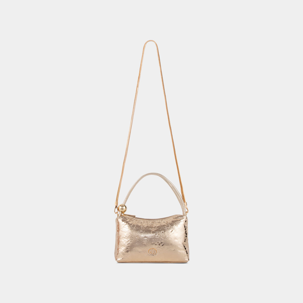 Mini Sac en Cuir Effet Lustré avec Chaîne