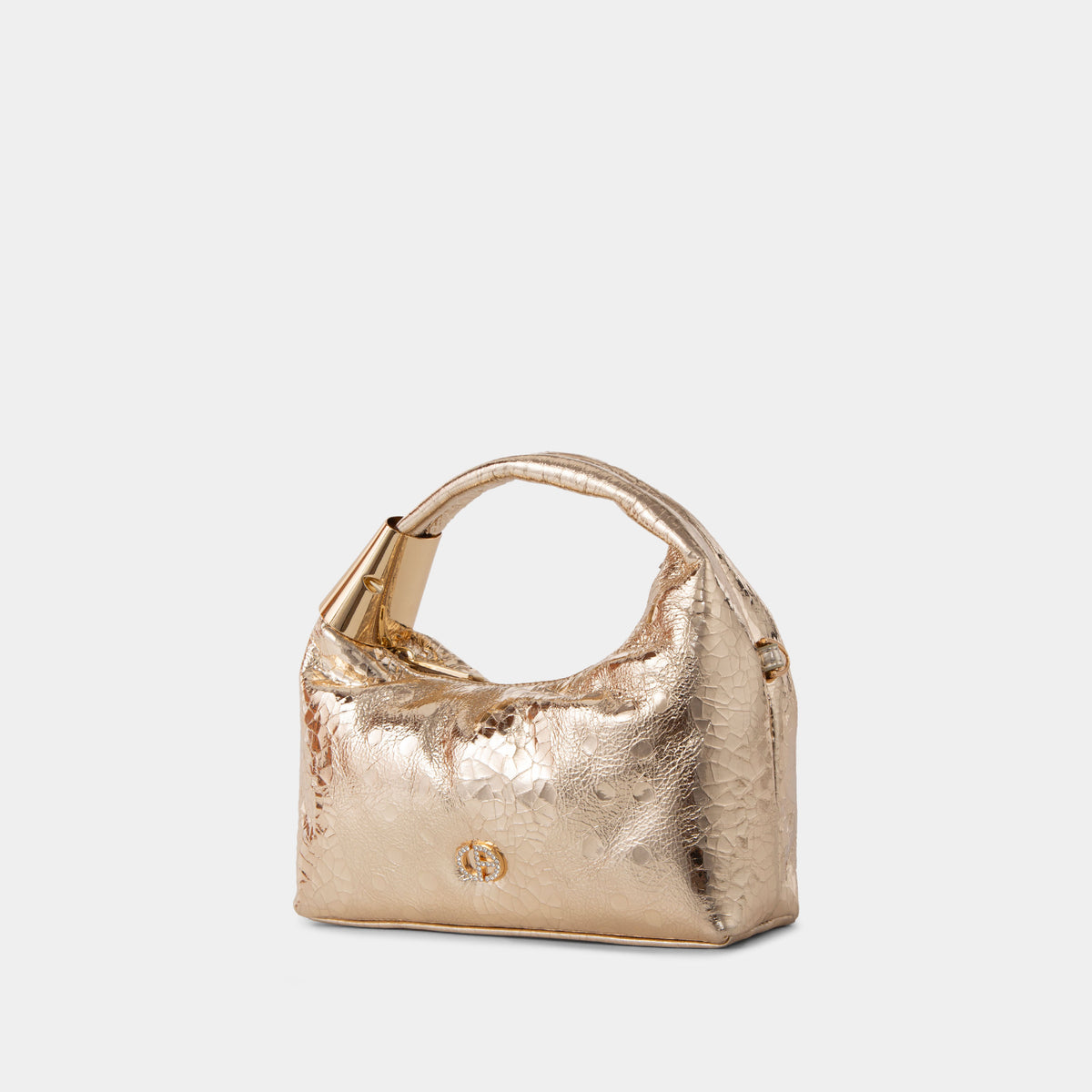 Mini Sac en Cuir Effet Lustré avec Chaîne