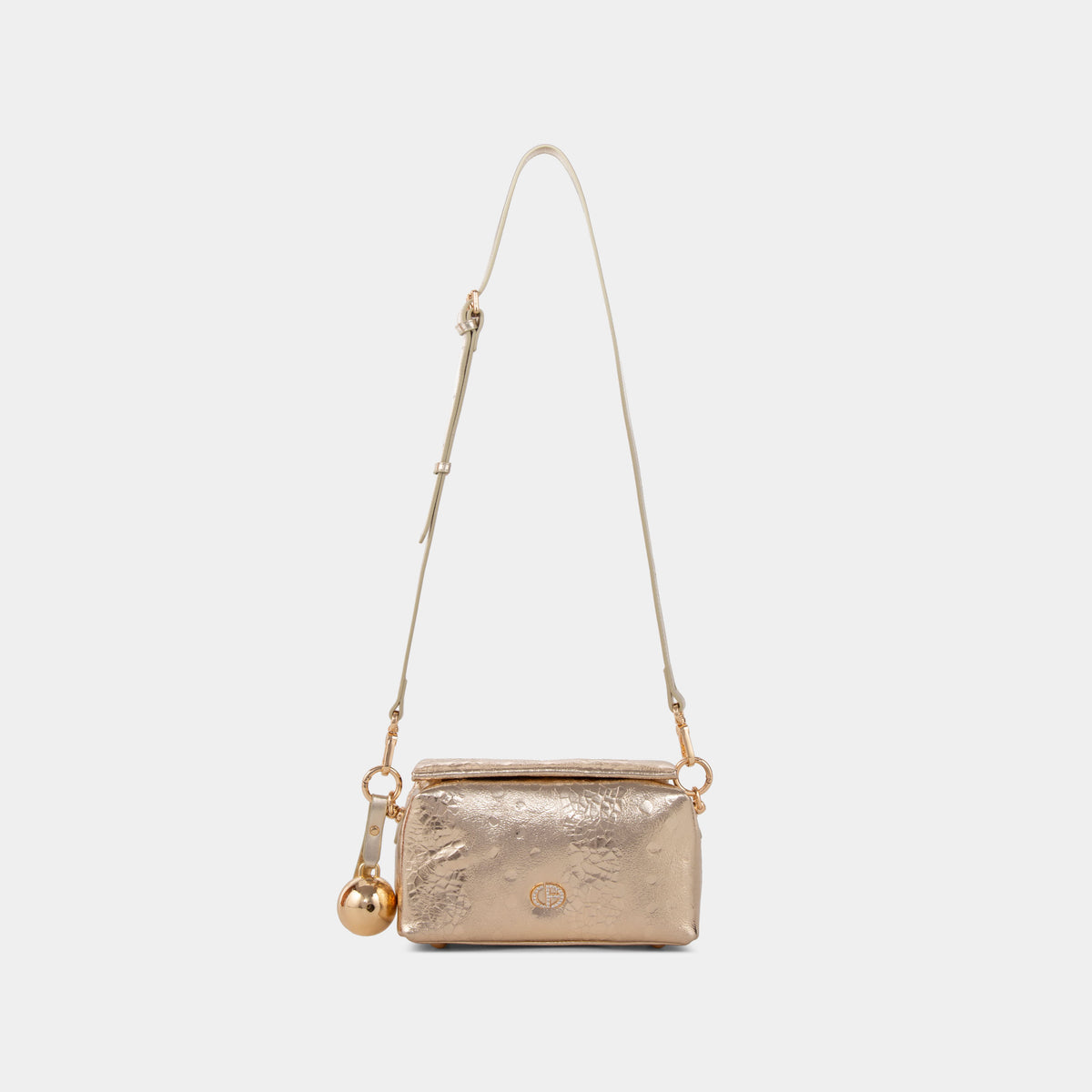 Mini Sac en Cuir Effet Lustré à Poignée