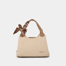 Scarf-Handle Double-Handle Satchel Bag